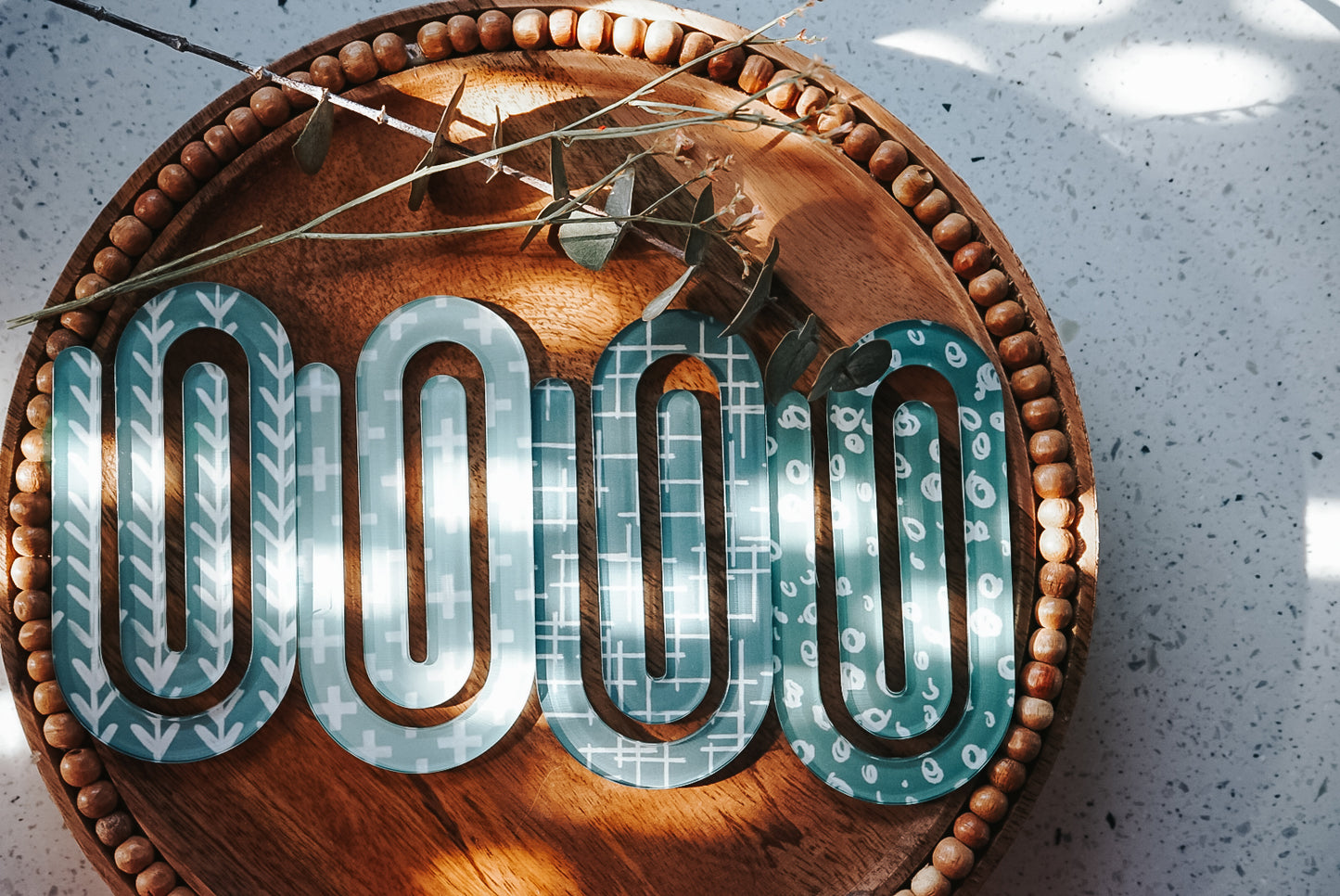 Jumbo Acrylic Paper Clips | Greens | Set of 4