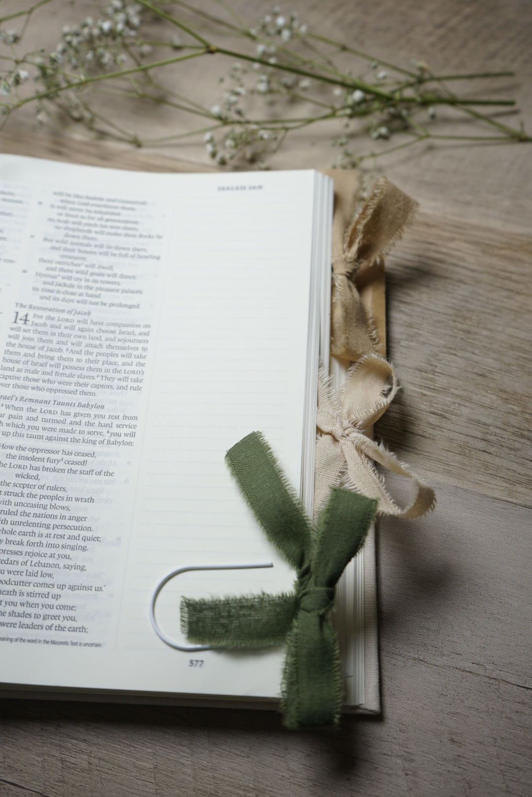 Ribbon Paper Clips – Set of 3 – 2 Inch Jumbo Bible Page Markers