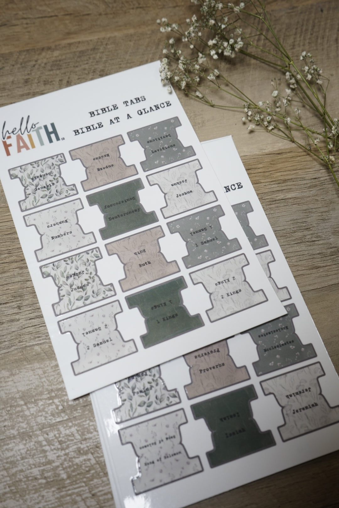 Floral Bible Book Tabs
